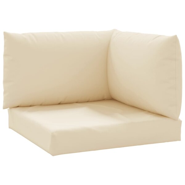 vidaXL Coussins de palette lot de 3 beige tissu oxford