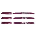 Stylo roller effaçable frixion ball 07 pointe moyenne rouge bordeaux pilot