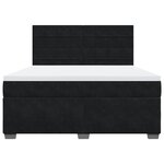 vidaXL Sommier à lattes de lit avec matelas Noir 180x200 cm Velours