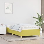vidaXL Cadre de lit Vert 100 x 200 cm Tissu