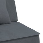 vidaXL Canapé-lit en forme de L gris 255x140x70 cm velours