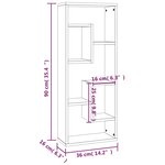 vidaXL Étagère murale Chêne fumé 36x16x90 cm Bois d'ingénierie