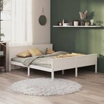 vidaXL Cadre de lit Blanc Bois de pin massif 200x200 cm