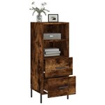 vidaXL Buffet Chêne fumé 34 5x34x90 cm Bois d'ingénierie