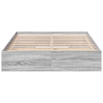 vidaXL Cadre de lit et tiroirs sonoma gris 140x200cm bois d'ingénierie