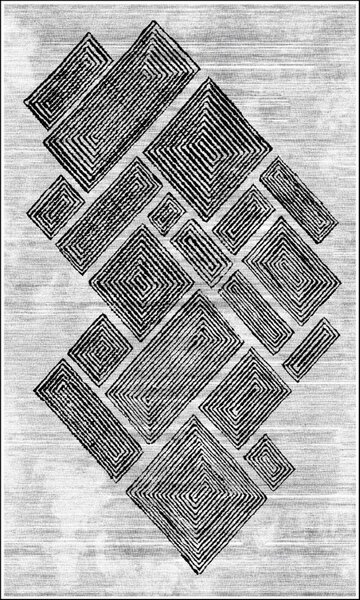 Tapis de salon ALYA 80 x 150 cm - Argenté