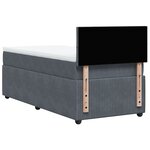 vidaXL Sommier à lattes de lit avec matelas Gris foncé 100x200 cm