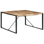vidaXL Table à manger 140x140x75 cm Bois de manguier brut