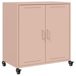 vidaXL Buffet rose 68 5x39x72 cm acier laminé à froid