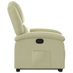 vidaXL Fauteuil inclinable crème cuir véritable