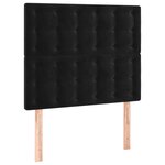 vidaXL Tête de lit à LED Noir 100x5x118/128 cm Velours