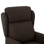 vidaXL fauteuil de massage en tissu marron foncé