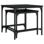 vidaXL Tables basses gigognes 2 Pièces noir bois d'ingénierie