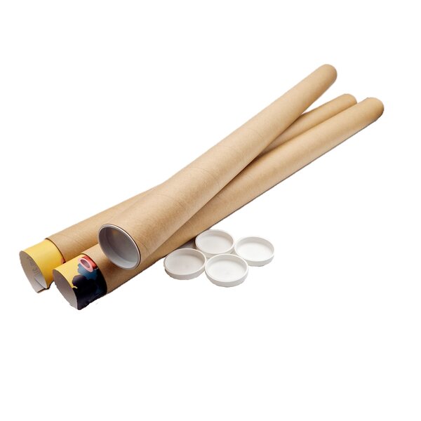 Lot de 10 tubes carton brun pour affiche poster 6 cm x 85 cm