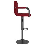 vidaXL Tabourets de bar lot de 2 rouge bordeaux velours