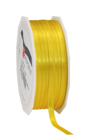 Satin double face 50-m-rouleau 6 mm jaune