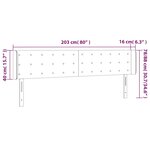 vidaXL Tête de lit à LED Gris 203x16x78/88 cm Similicuir