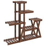 vidaXL Support à fleurs 95x25x96 cm bois massif de sapin