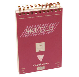 Bloc Sketch croquis RI 14,8x21 90g 100F ivoire CLAIREFONTAINE