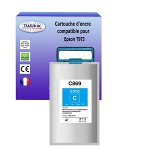Cartouche compatible avec Epson WF-C869RDTWFC EPP C869RDTWFE remplace Epson T9732 - Cyan - 22 000 pages