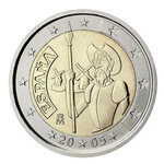 2 euros commémorative Espagne 2005 - Don Quichotte.