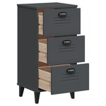vidaXL Table de chevet VIKEN gris anthracite bois d'ingénierie