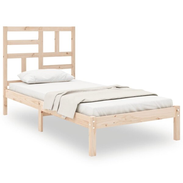 vidaXL Cadre de lit bois massif 90x190 cm simple