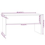 vidaXL Table basse Blanc 80x50 5x41 5 cm Bois d'ingénierie