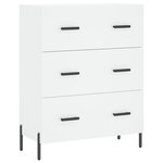 vidaXL Buffet haut Blanc 69 5x34x180 cm Bois d'ingénierie