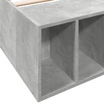 vidaXL Cadre de lit gris béton 100x200 cm bois d'ingénierie