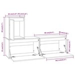 vidaXL Meubles TV 3 Pièces Marron miel Bois massif de pin