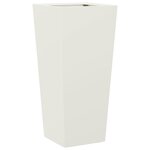 vidaXL Jardinière blanc 35x35x75 cm acier