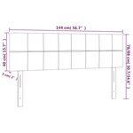 vidaXL Tête de lit à LED Rose 144x5x78/88 cm Velours