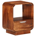 vidaXL Table de chevet avec tiroir Bois massif 40x30x50 cm