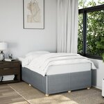 vidaXL Cadre de lit gris clair 120x190 cm tissu