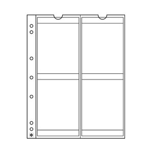 Feuilles Numis 66 pour ranger 4 monnaies médailles de collection.