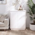 vidaXL Buffet Blanc 60x34x75 cm Bois massif de pin
