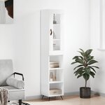 vidaXL Buffet haut Blanc 34 5x34x180 cm Bois d'ingénierie