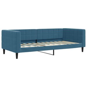 vidaXL Lit de repos sans matelas bleu 90x200 cm velours