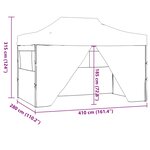 vidaXL Tente de réception pliable avec 4 parois 3x4 m Acier Crème