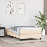 vidaXL Matelas de lit à ressorts ensachés Crème 100x200x20 cm Tissu