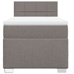 vidaXL Sommier à lattes de lit avec matelas Taupe 80x200 cm Tissu