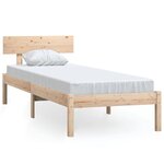 vidaXL Cadre de lit Bois de pin massif 90x200 cm