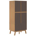 vidaXL Garde-robe OLDEN gris et marron 76 5x53x172 cm bois massif pin