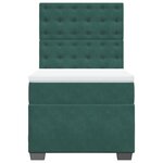 vidaXL Sommier à lattes de lit avec matelas Vert foncé 90x190 cm