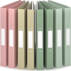 ACROPAQ - 8 x Classeur A4 - Avec 2 Anneaux 30mm Jusqu'à 200 feuilles Dos de 3 5 cm Terre