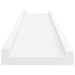 vidaXL Étagères à rebord pour cadre photo 2 Pièces Blanc 60x9x3 cm MDF