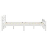 vidaXL Cadre de lit sans matelas blanc bois massif de pin 180x200 cm