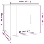 vidaXL Meubles TV muraux 2 Pièces Noir 40x34 5x40 cm