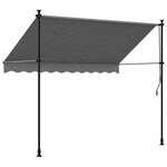 vidaXL Auvent rétractable anthracite 250x150 m tissu et acier